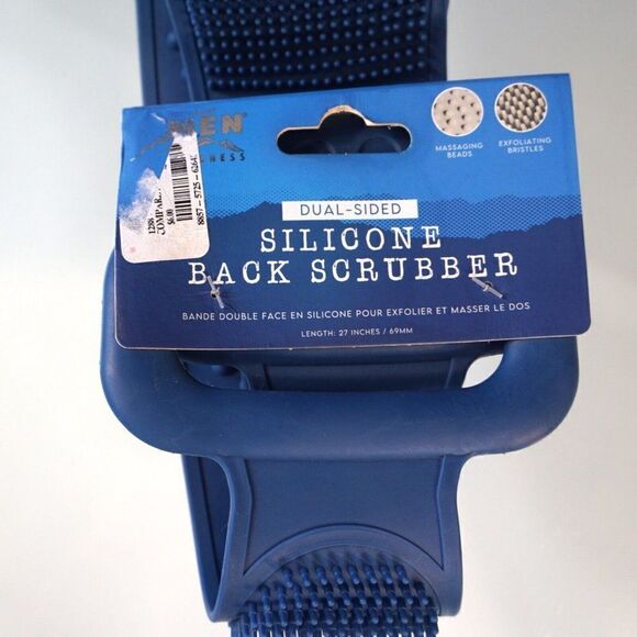 Silicone Back Scrubber Dual Sided Shower Bath Exfoliate Clean Massage - Picture 3 of 6